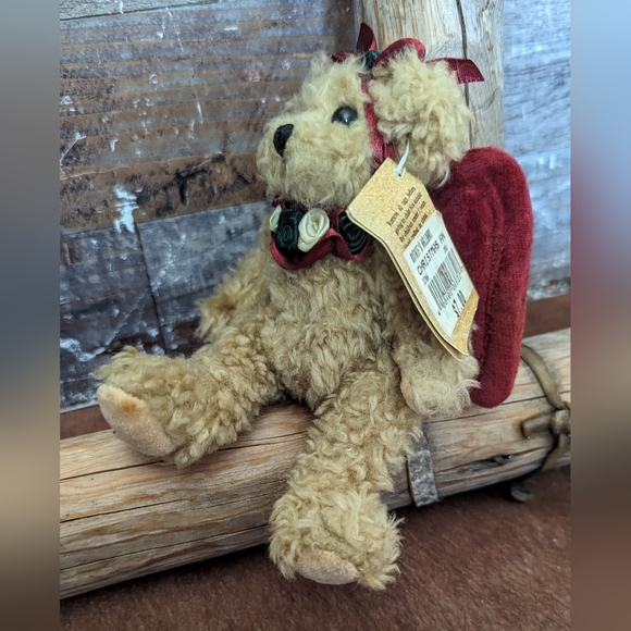 Vintage The Bearington Collection Gabrielle Plush Teddy Bear W Red Velvet Wings - Picture 6 of 12